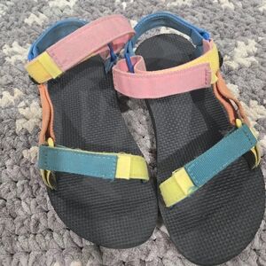 Teva Kids Sandals in Pink, Blue, and Yellow